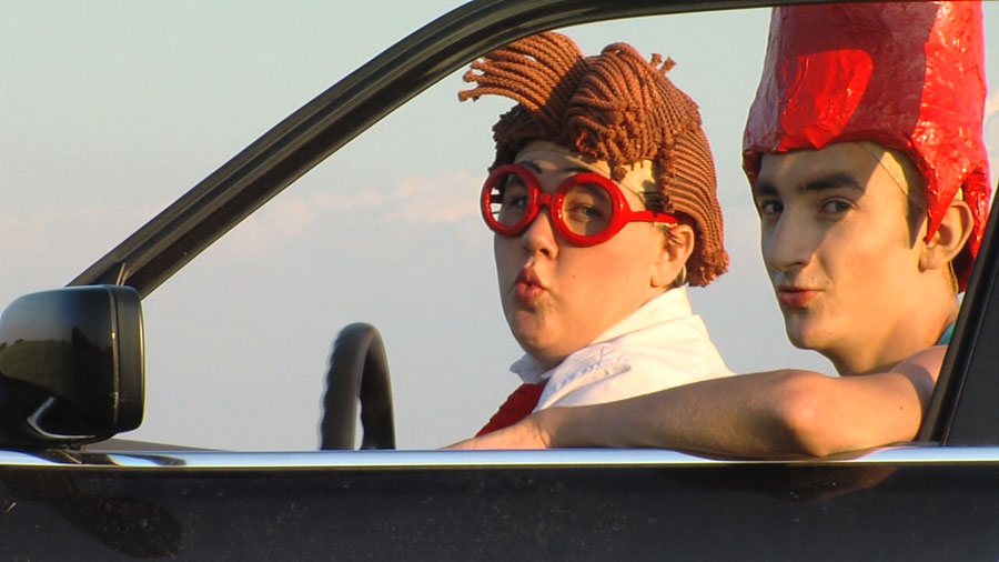 Foto's van de clips uit de cd 'Wie Dit Leest Is Zot' van en met Urbanus