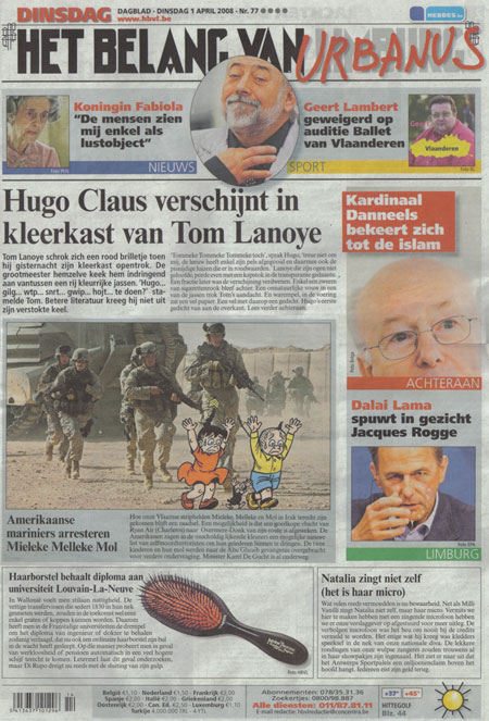 Het Belang Van Urbanus - De voorpagina