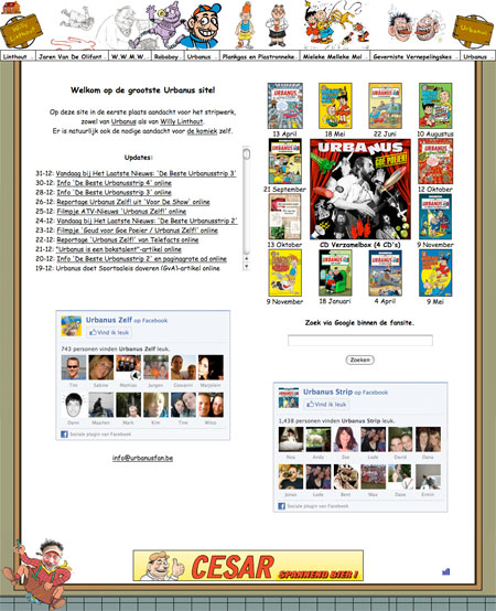 Schermafbeelding Fansite