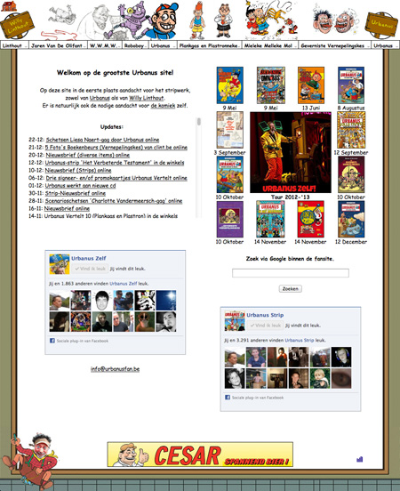 Schermafbeelding Fansite