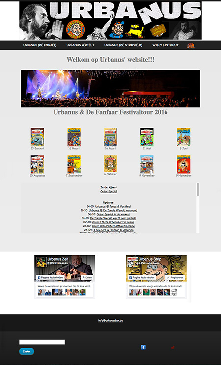 Schermafbeelding Fansite